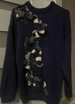 Шерстяной свитер в стиле винтаж цветочный принт вышивка &amp; other stories