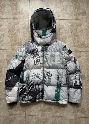 Зимний пуховик rare vintage maniere de voir multi logo marilyn monroe puffer down jacket