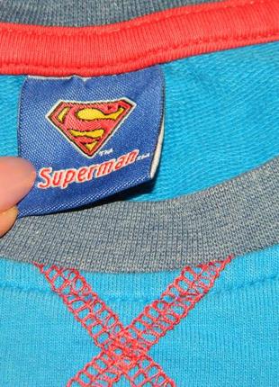 Кофта дитяча блакитна супермен на хлопчика 4-5 років george4 фото