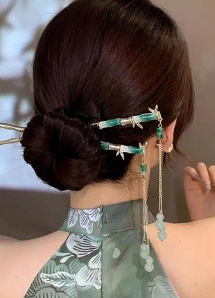 Китайская палочка для волос бамбук1 фото