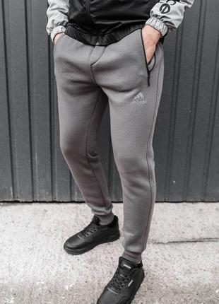 Топовые серые брюки очень хорошее качество теплые яспортивные мужские4 фото