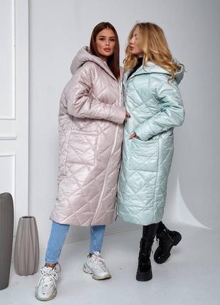 Пальто зима водовідштовхувальна тканина пальто зимнее с глубокими карманами водоотталкивающая ткань3 фото