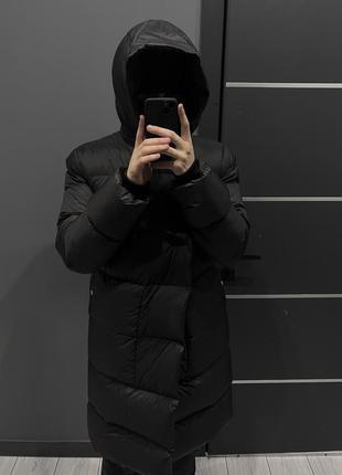 Довгий пуховик rick owens hooded long coat6 фото