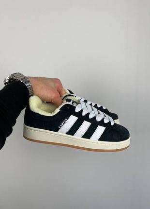 Кросівки adidas campus 00s ‘core black’ fur кроссовки адідас з хутром