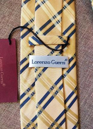 Італійський краватка lorenzo guerni з натурального шовку.5 фото