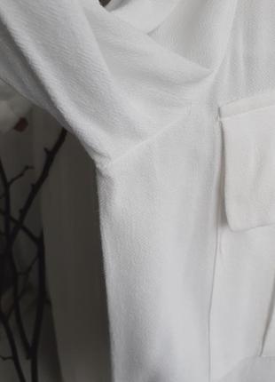 Белая рубашка с накладными карманами от zara размер s9 фото