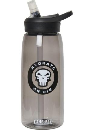 Спортивная фляга camelbak eddy+ 1l (hydrate or die / charcoal hod)