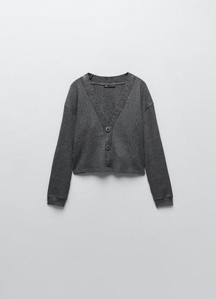Серый кардиган свитер на пуговицах7 фото