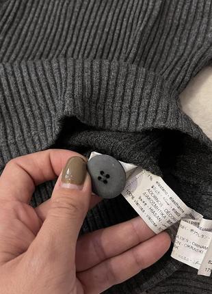 Серый кардиган свитер на пуговицах9 фото