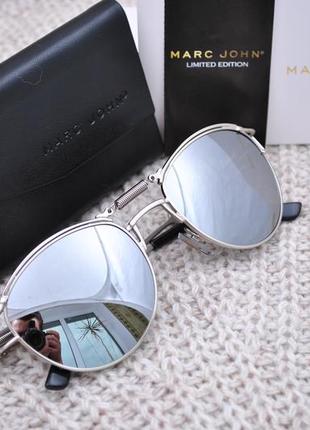 Фірмові круглі окуляри сонцезахисні marc john polarized mj0743 стімпанк з пружиною