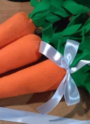 Большая морковка под костюм зайчика, морковь, игрушка2 фото