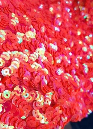 Неймовірне рожево-коралове плаття в паєтках, bik bok9 фото