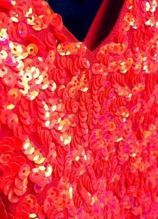 Неймовірне рожево-коралове плаття в паєтках, bik bok8 фото