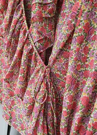Роскошная блуза в цветочек3 фото