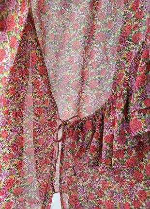 Роскошная блуза в цветочек5 фото