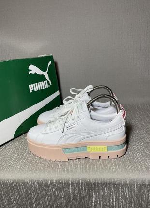 Женские кожаные оригинальные кроссовки puma