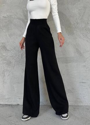 Жіночі штани палацо 😌 теплі штани 💗 жіночі базові штани 😌4 фото