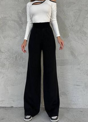 Жіночі штани палацо 😌 теплі штани 💗 жіночі базові штани 😌6 фото