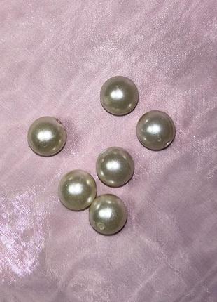 Штучні великі перли перлини з отворами для ланцюжка1 фото