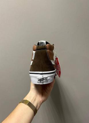 Кеди vans sk8 mid brown6 фото