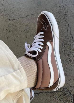 Кеди vans sk8 mid brown2 фото