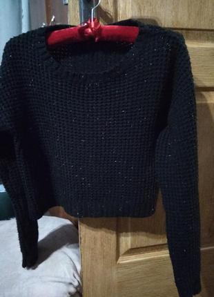 Укороченный базовый свитер джемпер-xs s m
