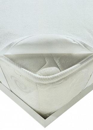 Наматрасник непромокаемый 90х200 на резинке махровый на кровать, водоотталкивающий наматрасник односпальный2 фото