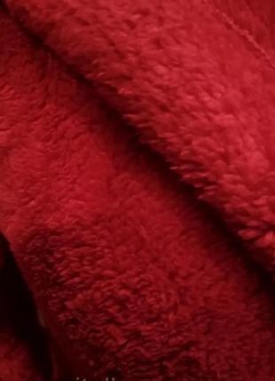 Натуральний халат махрові на поясі розмір 48 50 52 54 56, гарний жіночий халат баний червоний2 фото