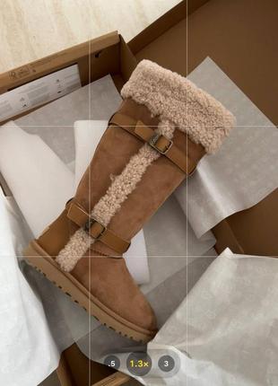 Ugg угги сапоги длинные ботинки с кожаной пряжкой1 фото