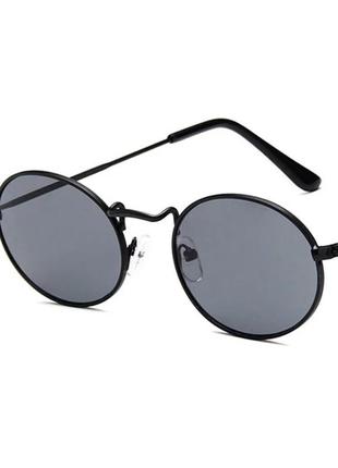 Солнцезащитные очки овалы женские / мужские очки от солнца / имиджевые очки чёрные