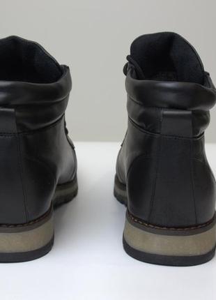 Rosso avangard bridge toro black зимове чоловіче взуття черевики шкіряні на хутрі на підошві з протектором5 фото