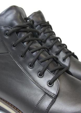 Rosso avangard bridge toro black зимове чоловіче взуття черевики шкіряні на хутрі на підошві з протектором7 фото