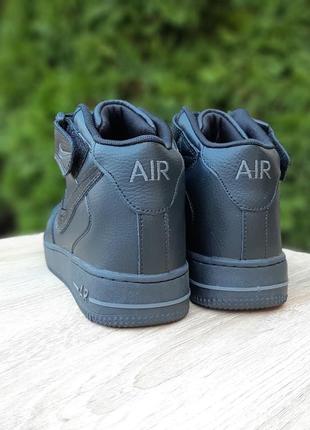 Женские кроссовки nike air force 1' 82 высокие черные скидки sale/smb5 фото