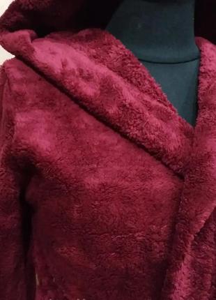 Натуральний халат махрові на поясі розмір 46 48 50 52, гарний яскравий жіночий халат баний бежевий10 фото