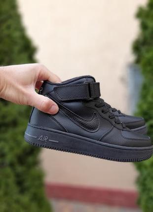 Женские кроссовки nike air force 1' 82 высокие черные скидки sale &lt;unk&gt; smb3 фото