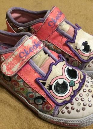Twinkle toes skechers блестящие кеды 17-17.5 см