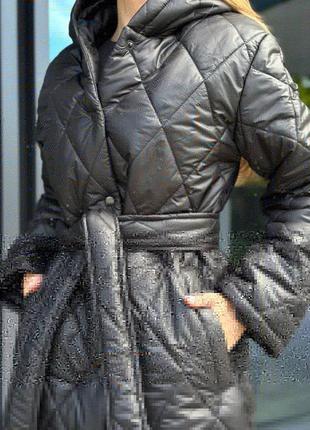 Пальто стеганое на синтепоне ( 42-44, 46-48, 50-52 ), куртка женская теплая батал10 фото