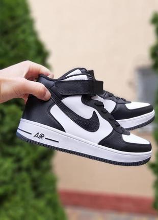 Женские кроссовки nike air force 1'82 высокие белые с черным скидкостью sale &lt;unk&gt; smb2 фото