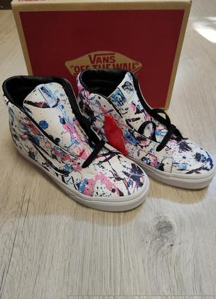 Шкіряні хайтопи vans в розмірі 36