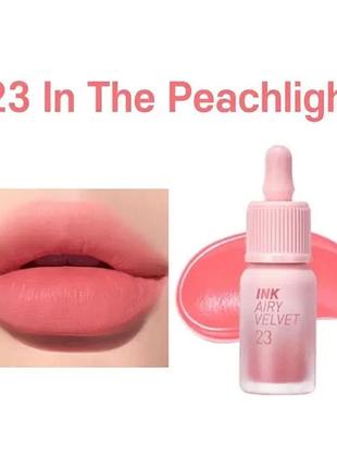 Стійкий тинт для губ peripera ink airy velvet #23 in the peachlight 4 гр