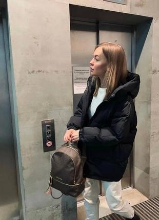 Базова куртка 💗 теплая куртка с капюшоном 💗 женская верхняя одежда 💗 бежева куртка 💗 белая куртка 💗 черная куртка7 фото