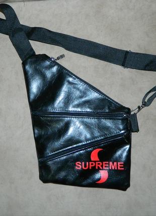 Мужская сумка кабура crossbody через плечо с множеством карманов supreme1 фото