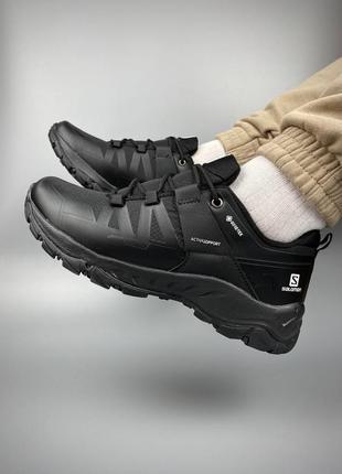 Мужские кроссовки salomon x ultra gore-tex black (термо)