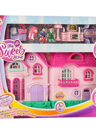 Дитячий ігровий будиночок для ляльок 16526d з лялечками і меблями2 фото