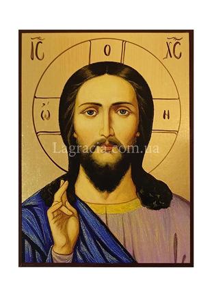 Деревянная икона иисус христос 14 х 19 см
