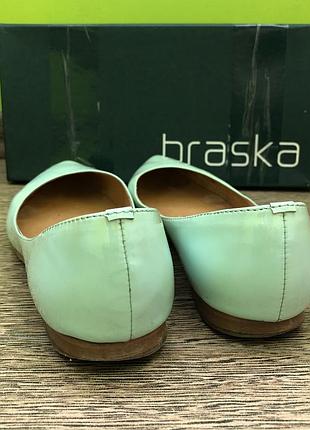 М'ятні лаковані човники балетки braska3 фото