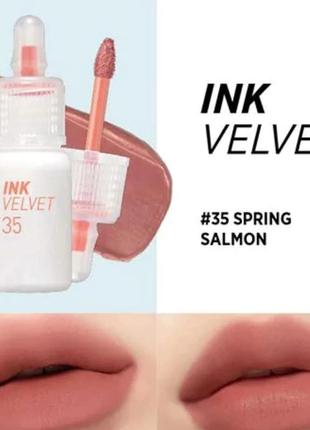 Матовий тінт для губ peripera ink the velvet tint weather, #35 spring salmon