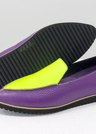 Кожаные яркие эксклюзивные туфли