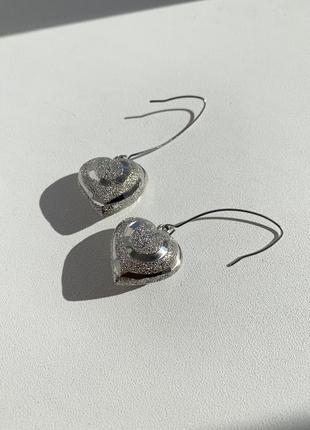Сережки сердечка