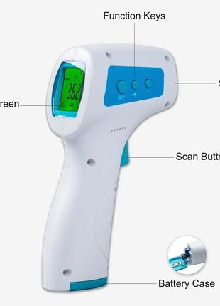 Електронний безконтактний інфрачервоний термометр для тіла yhky-2000, цифровий медичний градусник.4 фото